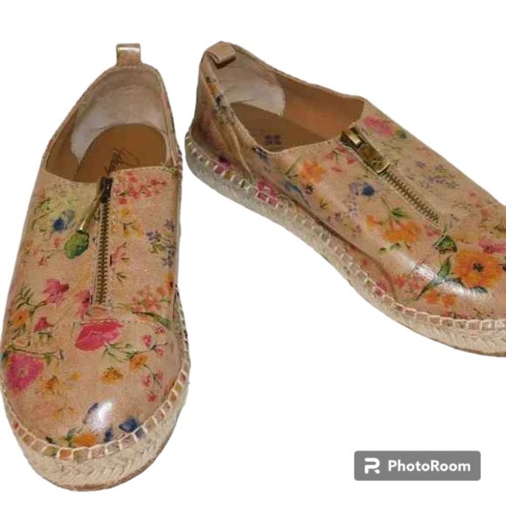Patricia Nash Floral Espadrille Slip-On Sneakers in Blush Multi
